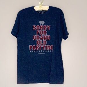 Rowdy Gentlemen Grand Old Partying T-shirt graphic short sleeve crewneck medium